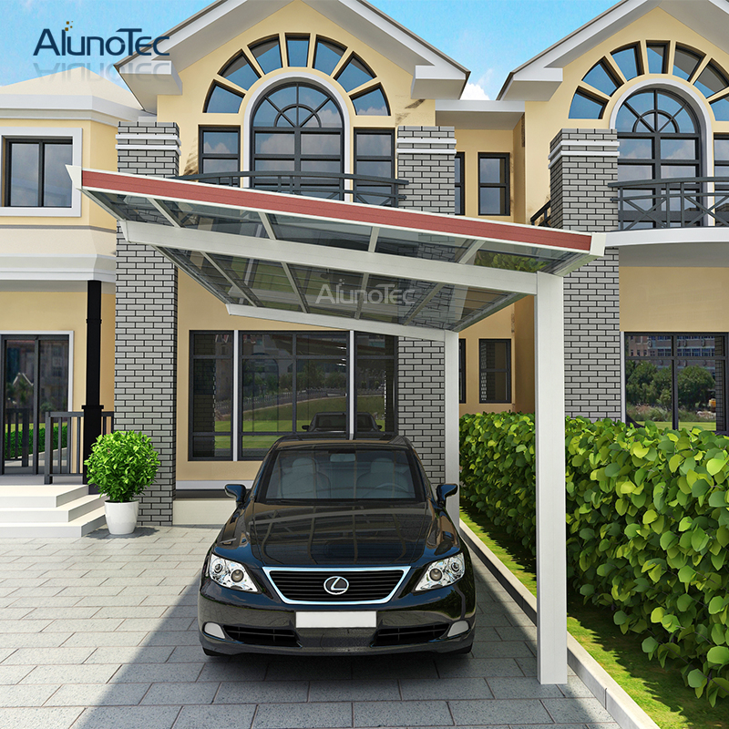 Abri de voiture de garage de couverture de toit de jardin de terrasse extérieure avec toit en polycarbonate