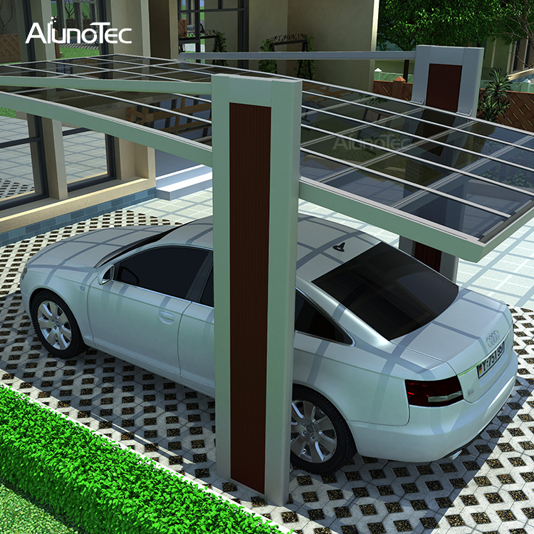Type abri de voiture en aluminium de garage de conception moderne pour l'abri de maison facile de bricolage de haute qualité 