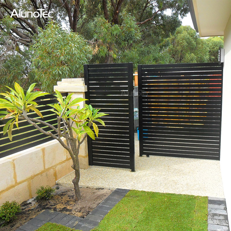 AlunoTec extérieur coupe-vent en aluminium balcon sécurité persienne verticale panneaux de clôture profil clôture à lattes