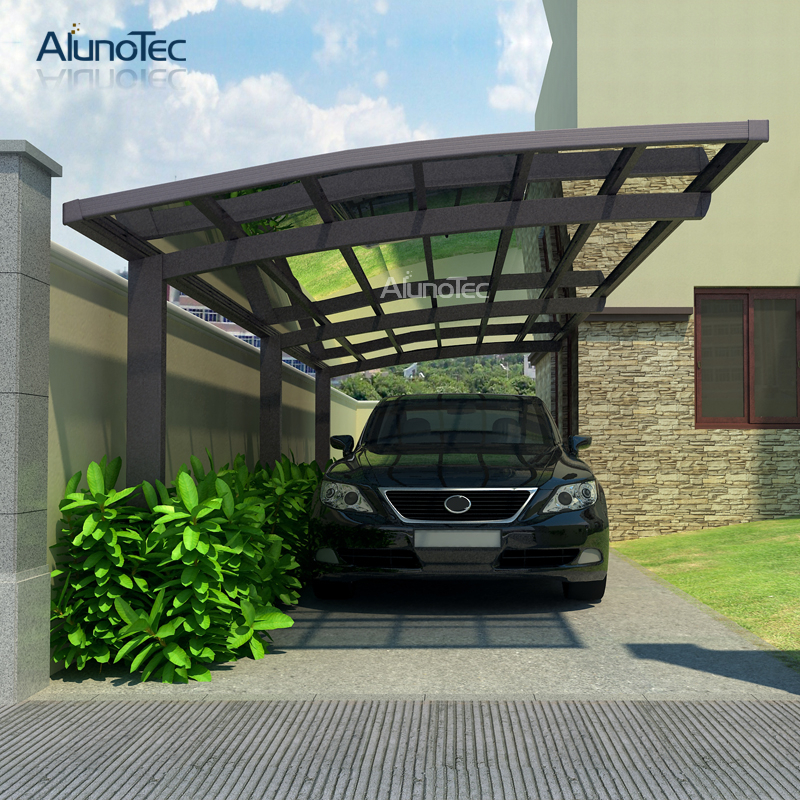 Auvent en aluminium d'abri de garages latéraux simples de paillis de voiture imperméable