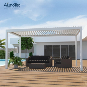 Les pergolas en aluminium chinoises de belvédère ont motorisé la pergola bioclimatique de patio avec le toit à persiennes