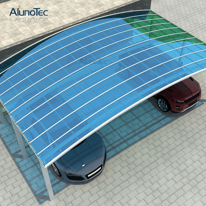 Toit imperméable durable d'abri de voiture du double M de garage avec l'aluminium de feuille de polycarbonate