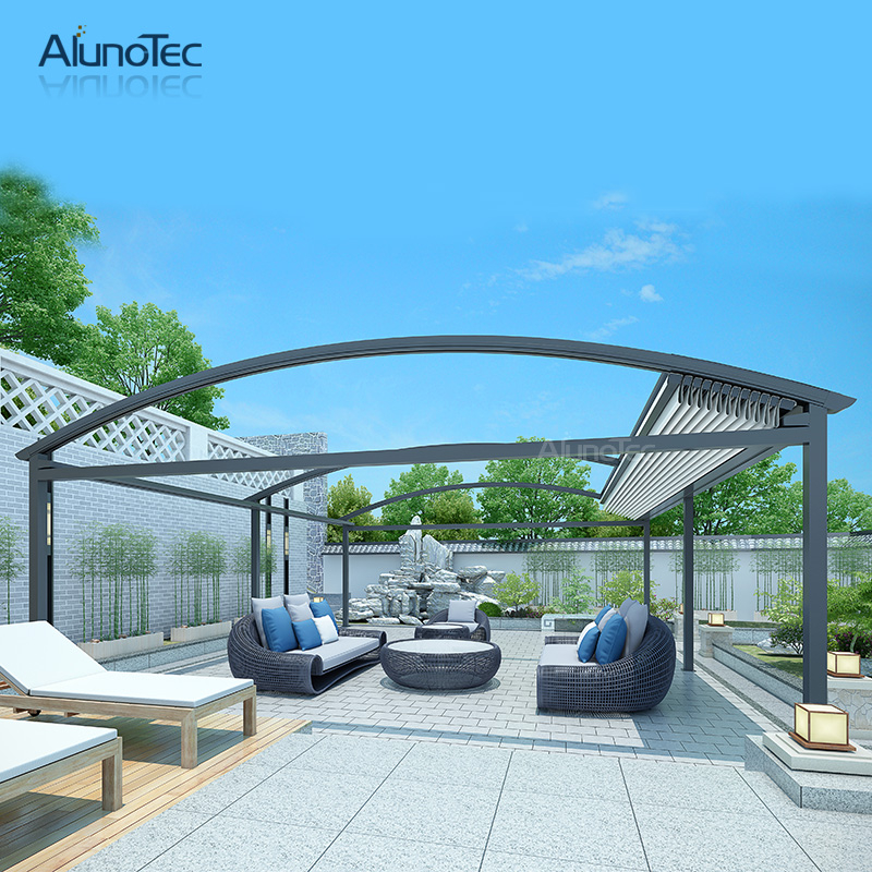 Auvent de toit rétractable en aluminium imperméable d'auvent rétractable d'ouverture en gros de la Chine 