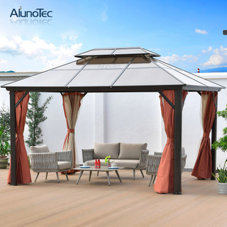 Gazebo romain à toit rigide, pavillon en aluminium étanche extérieur 3x4 de la Chine à vendre