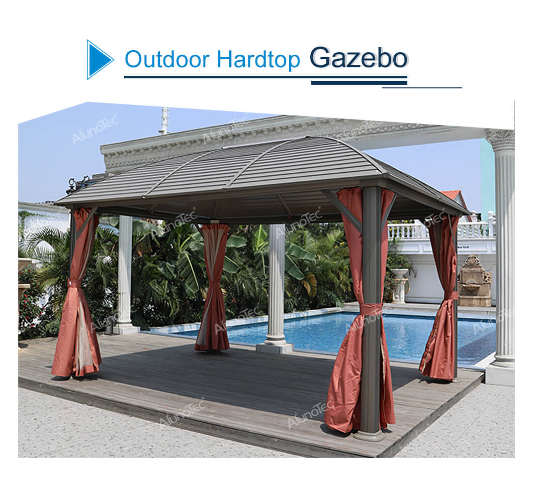 Gazebo à toit rigide d'extérieur (1)