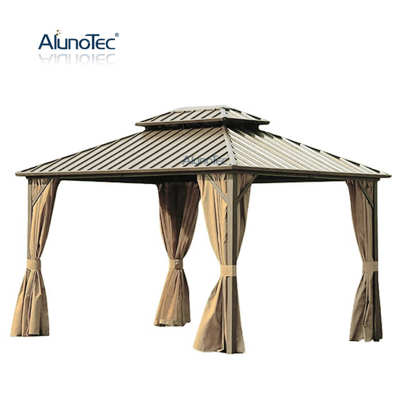 Gazebo en métal de Pergola de pavillon de maison d'été de tente de toit de polycarbonate de jardin extérieur imperméable