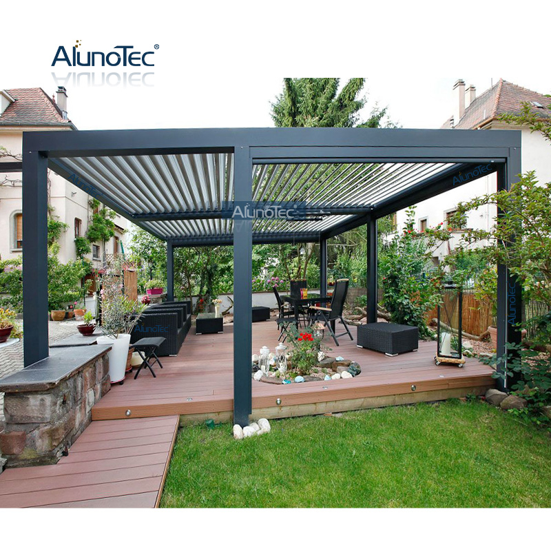 AlunoTec personnalisé Villa Patio toile Style auvent Pergola toit ouvrant pour terrasse