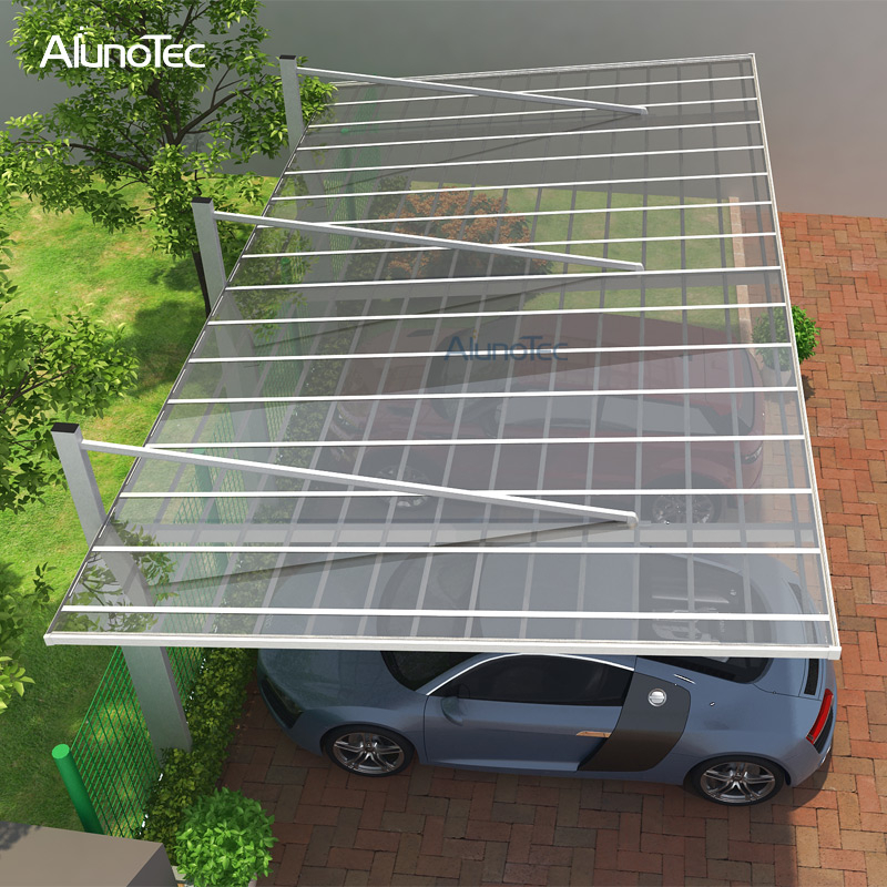 Couverture de toit d'abri de voiture en aluminium imperméable de feuille de polycarbonate en gros de la Chine pour le stationnement de voiture