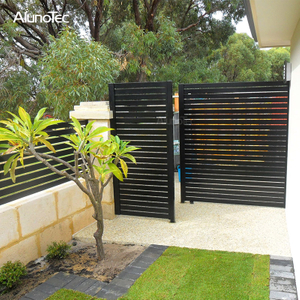 Clôture verticale en aluminium, panneau de porte de jardin, latte de clôture de confidentialité 