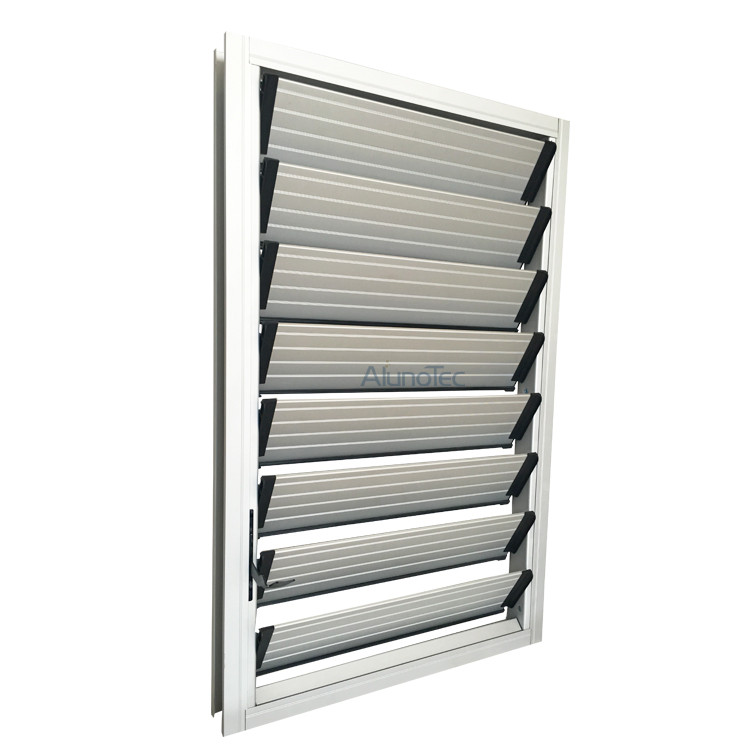 Fenêtre de volet en aluminium de couleur bois durable