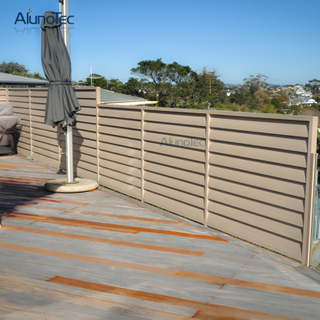 Clôture horizontale de jardin panneaux profil clôture en aluminium à lamelles