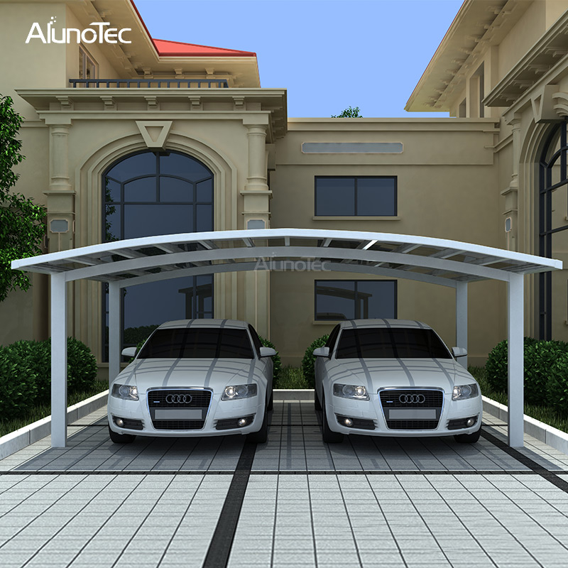 Auvent moderne de Capport de jardin de balcon extérieur en aluminium solide pour 2 voitures
