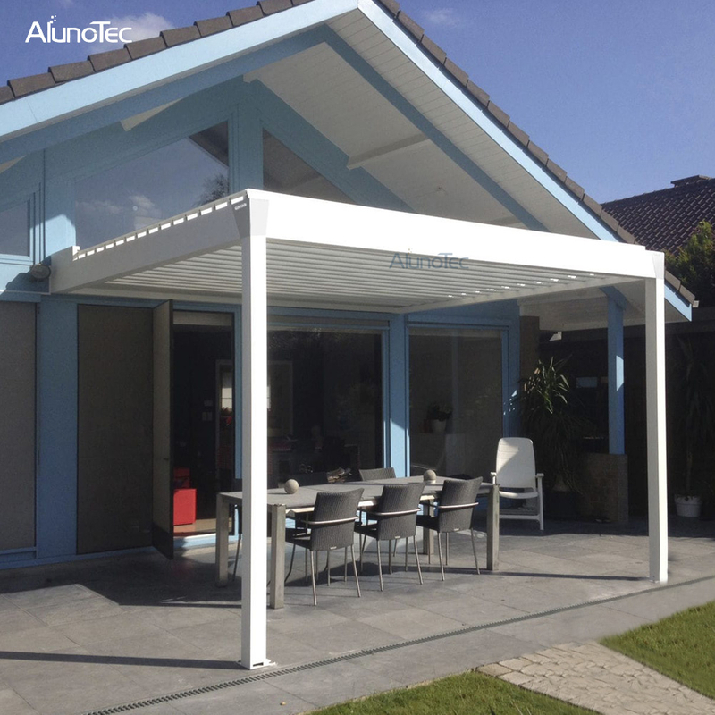 Gazebo en aluminium motorisé de pavillon de jardin d'auvent pour extérieur