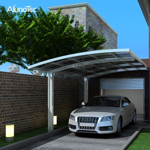 Auvent en aluminium d'abri de garages latéraux simples de paillis de voiture imperméable