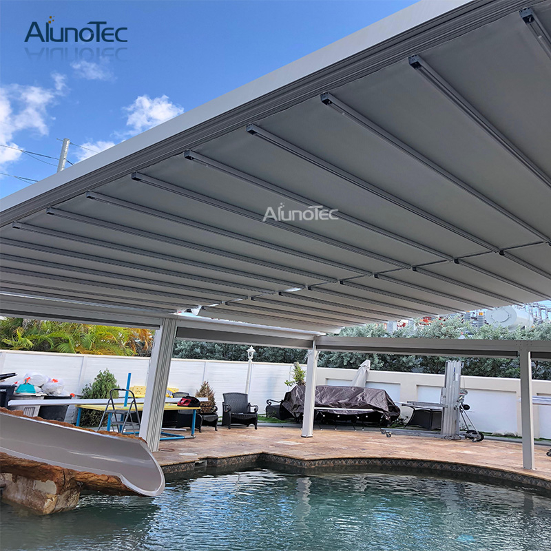 Auvent escamotable imperméable de carport d'auvent de PVC avec l'aluminium