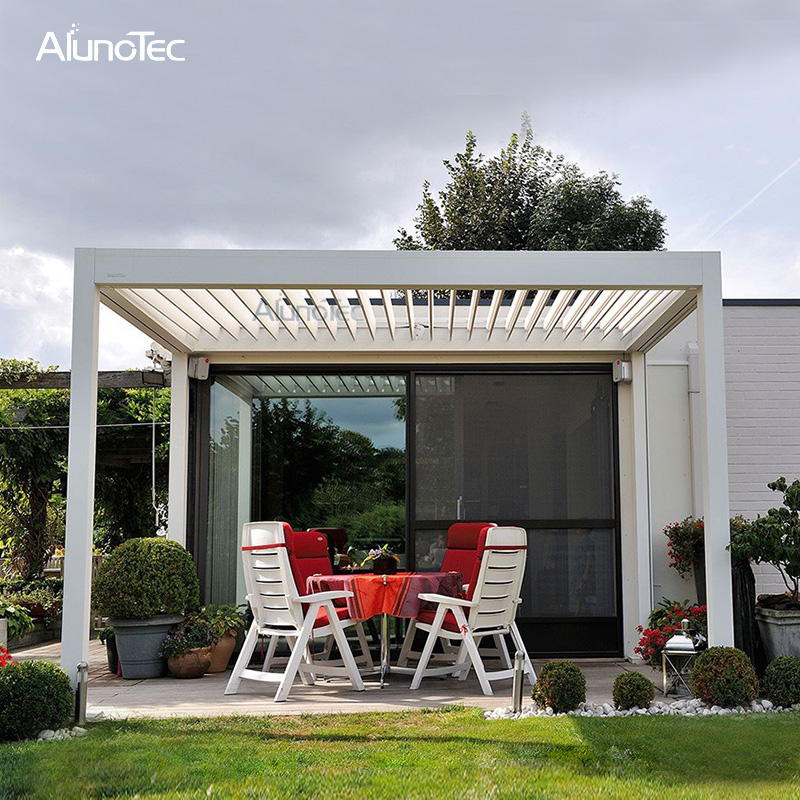 Adaptez la pergola réglable d'ombre de belvédère d'auvent en aluminium avec le toit à persiennes