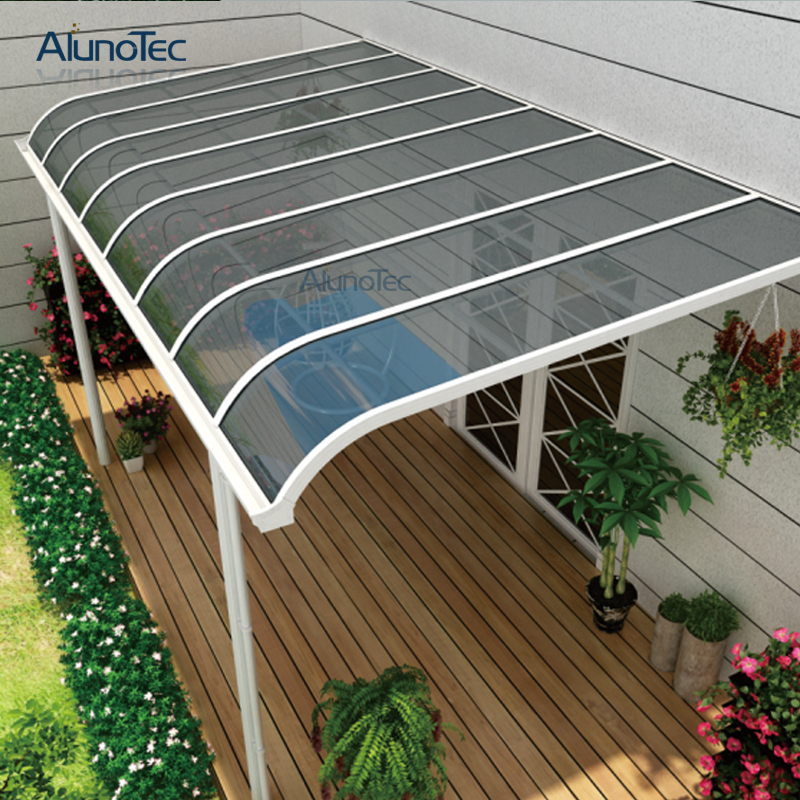 Auvent en aluminium de fenêtre de feuille de PC de terrasse de patio de parasol extérieur économique