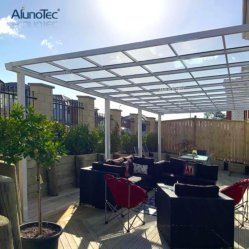 Auvent de patio imperméable en aluminium personnalisé, couverture de balcon, auvent de fenêtre incurvé