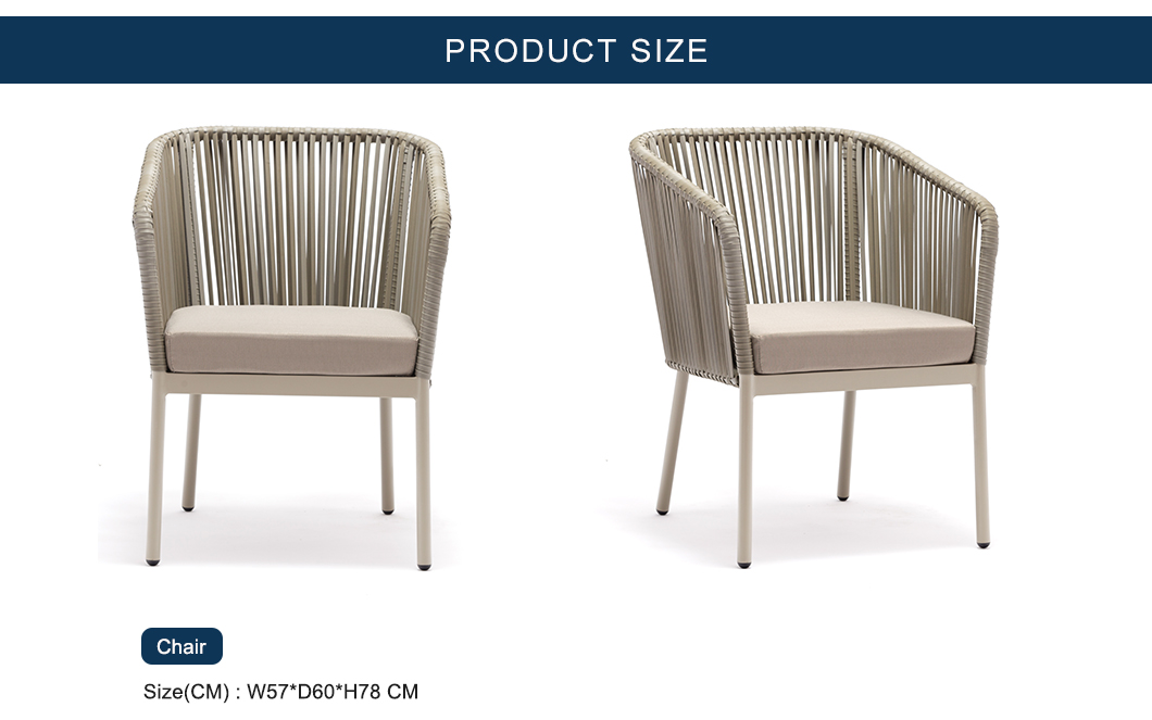 Chaise en rotin PE imperméable au design moderne, pour mobilier de jardin extérieur, ensemble de canapés (3)