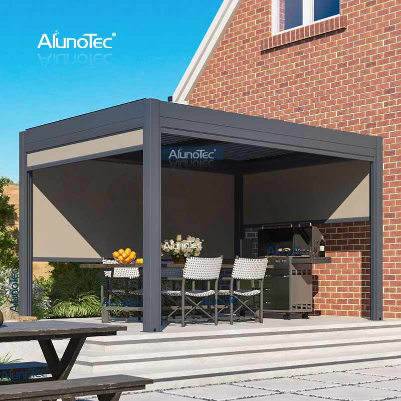  AlunoTec 3x3 4x3 3x5 4x6 prix d'usine attaché bâtiment Pergola nuances Pergo-eco pour le coût 