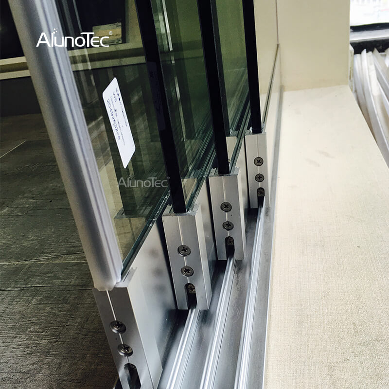 AlunoTec Pergola Portes en verre Portes de douche Porte coulissante extérieure en verre durable sans cadre