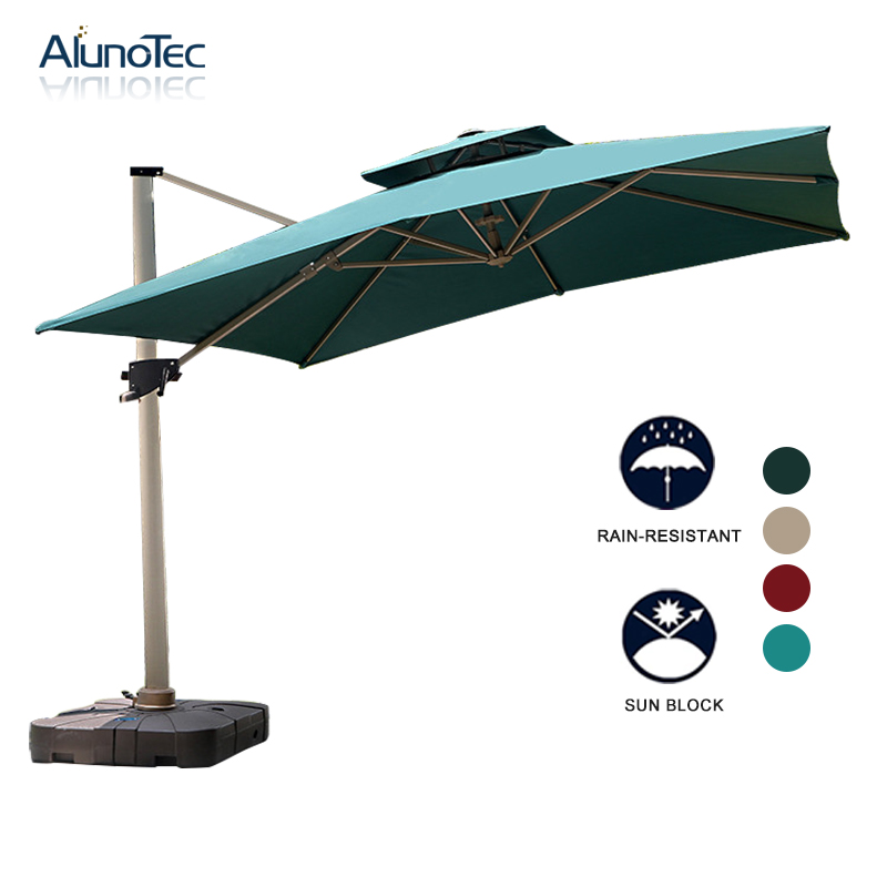 Parapluie extérieur de plage romaine de parasols pliants en aluminium d'ombre de soleil de contrôle facile