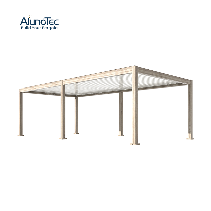 Système de toit en aluminium extérieur de pergola 4x8 de belvédère de jardin bioclimatique direct d'usine