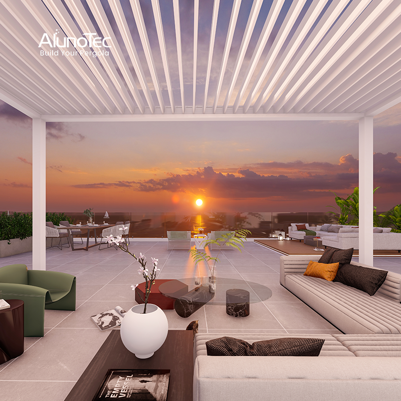 AlunoTec Mega Structures extérieures café hôtel restaurant villa motorisé couvertures de patio haut de gamme