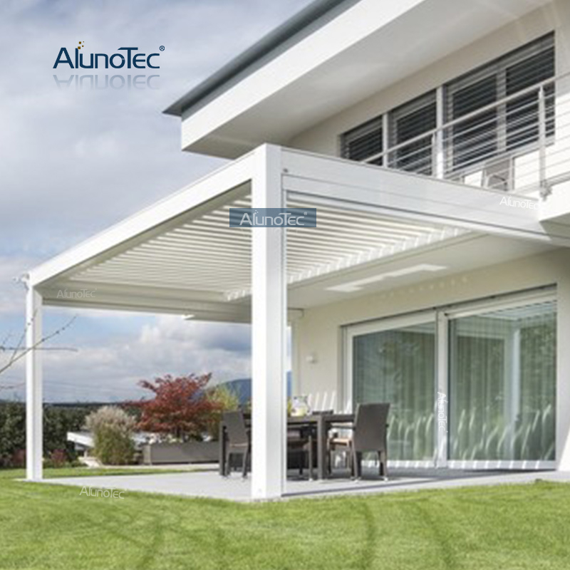 AlunoTec Installer des pergolas de patio ouvertes en aluminium 24'x12' Dimensions Une pergola avec écrans
