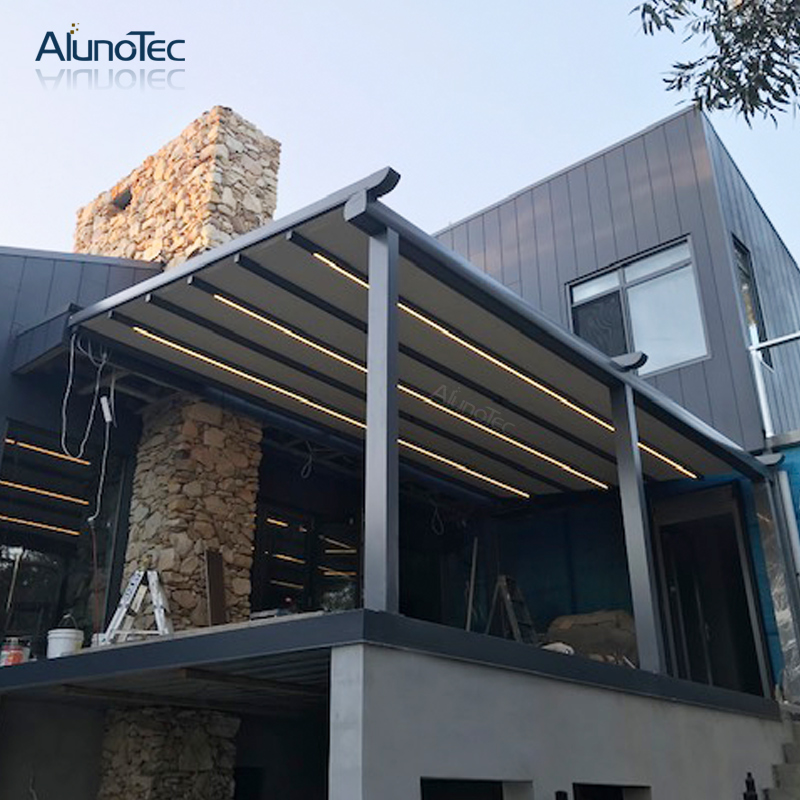 4x5m adaptent aux besoins du client les kits extérieurs d'auvent de toit escamotable de polycarbonate