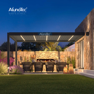 AlunoTec taille personnalisée usine auvent en aluminium étanche couverture de patio pergola extérieure belvédère