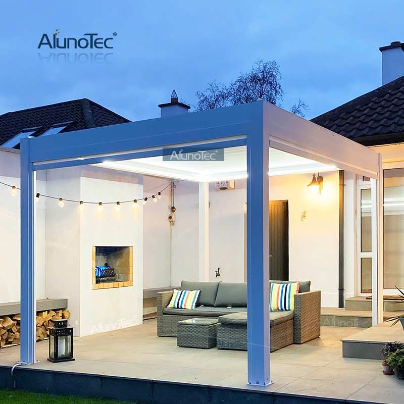 AlunoTec vente en gros étanche 3x4 en aluminium Gazebo Louvre toit autoportant Patio auvent jardin Pergola 